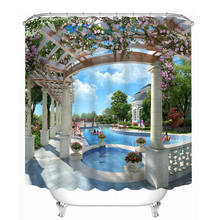 Новая 3D занавеска для душа с красивым рисунком для бассейна, занавеска для ванной s, водонепроницаемая моющаяся занавеска для ванны, Товары для ванной 180*200 2024 - купить недорого