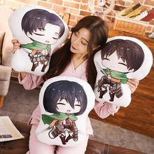 Attack On Titan Two Dimensions Manga Peripheral Double Sided Anime Plushie Doll Eren Mikas Cushion Pillow Stuffed Plush Toy Doll 2024 - buy cheap