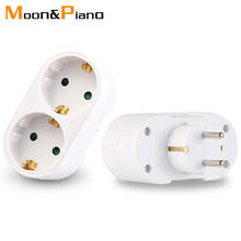 EU Standard Power Adapter Socket 1 TO 2 Way European Conversion Plug 16A Travel Plugs AC 250V Converter High Quality White Color 2024 - buy cheap
