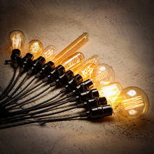 Filamento incandescente ampolla bombillas Edison lámpara de luz de Edison bombilla E27 220V 40W ST64 G80 G95 T10 T45 A19 A60 2024 - compra barato