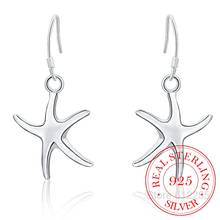 925 Sterling Silver Earring,Wedding Jewelry Accessories,Fashion New Korean Cute Lovely Starfish Drop Earrings for Women 2020 2024 - buy cheap