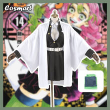 [Stock]Anime Demon Slayer Kimetsu no Yaiba Kanroji Mitsuri Cosplay Costume Kimono Uniform Halloween Costumes For Adult 2024 - buy cheap