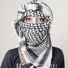 100x100cm algodão lenços árabes shemagh cachecol masculino feminino respirável silenciador bandana deserto windyproof hijab máscara para caminhadas ao ar livre 2024 - compre barato