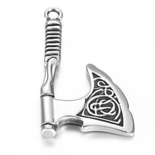 Stainless Steel Viking Axe Pendant Vintage Rune Necklace Pendants for DIY Accessories Jewelry Making Supplies 2024 - buy cheap