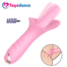 Silicone Wand Vibrator For Women 10 Speeds Powerful Tongue Stimulator Rechargeable Clitoris Vagina Orgasm Massager Adult Sex Toy 2024 - buy cheap