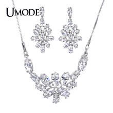 UMODE Trendy Wedding Jewelry Sets Including Marquise Cut CZ  Drop Earrings & Pendant Necklace For Women Bijoux AUS0018 2024 - buy cheap