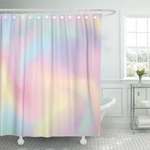 Watercolor Girly Ombre Blue Pattern Gradient Iridescent Pastel Color Shower Curtain Waterproof Polyester Fabric 72 x 72 Inches 2024 - buy cheap