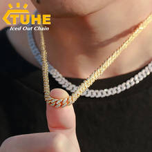 6mm 8mm Width Fashion Miami Cuban Chain Necklace For Women Men's Hip Hop Jewelry Copper Cubic Zirconia Bling Charm Chains 2024 - buy cheap