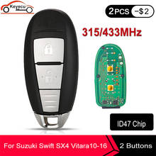KEYECU 2PCS OEM 2 Button Smart Remote Key Fob 315/433MHz ID47 for Suzuki Swift SX4 VITARA 2010 2011 2012 2013 2014 2015 TS007 2024 - buy cheap