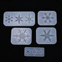 Crystal Epoxy Resin Mold Snowflake Pendant Casting Silicone Mould DIY Crafts Jewelry Necklace Decorative Making Tool 2024 - buy cheap