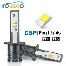 Faros antiniebla LED para coche, lámpara antiniebla blanca CSP, H1 H3, 12V, 5500K, 2 uds. 2024 - compra barato