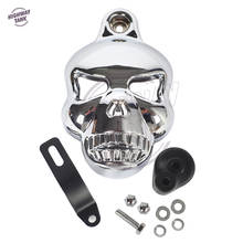 Motorcycle accessories Skull Horn Cover Cowbell case for Harley Davidson Dyna Glide Fat Bob Street Bob 1992-2013 2024 - buy cheap