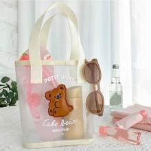 2020 New Korea Fashion Bear Flower Handbag Girls Summer Beach Travel Beach Bag Women Daily Shopping Bags Gauze Shoulder Bags 2024 - buy cheap