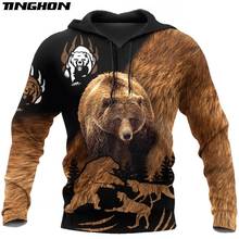 XS-7XL Bear hunting camo 3D Print Hoodies for men / women Harajuku Fashion Hooded Sweatshirt Autumn Casual hoodie 2024 - buy cheap