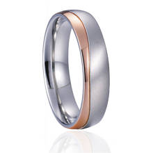 Trendy Wedding Bands Rings for Men Love Rose Gold color Titanium Stainless Steel Promise Jewelry alliance 2024 - buy cheap