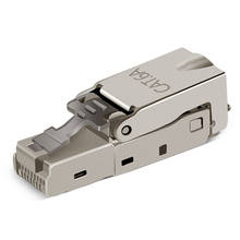 Cabezal de cristal de blindaje Cat6A, conector Rj45, módulo de Metal, Conector sin tapa, adaptador de Cable de ordenador, 2 uds. 2024 - compra barato