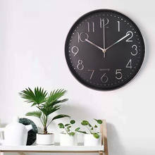 Plastic round 30cm Nordic simple silent quartz wall clock quiet sweep non tick home art decoration wall clock modern design 2024 - buy cheap