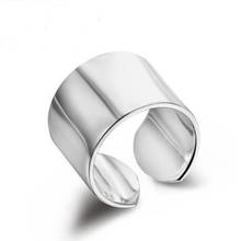 Hot Sale Silver Color Large Smooth Ring Female Big Large Retro Vintage Gothic Women Jewelry Rings 2024 - buy cheap