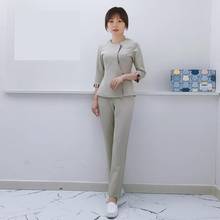 Ropa de trabajo para salón de belleza para mujer, uniforme de camareros de Hotel, uniforme de Spa, conjunto de uniforme de recepción de Hotel 2024 - compra barato