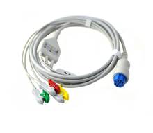 Совместимый 10pin Datex Cardicap II цельный 3 свинцовый ecg кабель с leadwires, клип, IEC 2024 - купить недорого