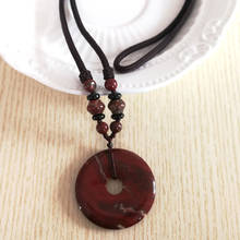 Wholesale fashion natural rainbow stone gogo donut shape charms pendants & necklace jewelry free shipping 1pc 2024 - купить недорого