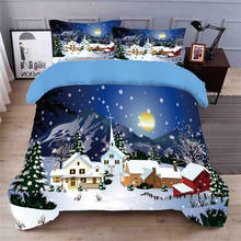 Blue Christmas Present 3D Bedding Set Duvet Covers Pillowcases Twin Full Queen King Comforter Bedding Sets Bed Linen 2024 - buy cheap