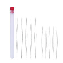 Set of 10 Big Eye Beading Needles with Bottle 2 Sizes for DIY Sewing Crafting Necklaces Bracelets Rings Jewellery Making 2024 - buy cheap