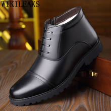 Leather Boots Men Ankle Boots Men Winter Shoes Men Snow Boots Shoes+male Bota Masculina Zapatos De Hombre Buty Meskie Sapatos 2024 - buy cheap