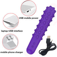 Vibradores de clítoris de 7 velocidades para mujeres adultas, Varita mágica AV de silicona, recargable por USB, masturbador corporal femenino, juguete sexual 918 2024 - compra barato