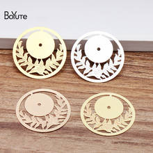 BoYuTe 20Pcs 35MM 4 Colors Flower Charm Wholesale Brass Material DIY Pendant Charms 2024 - buy cheap