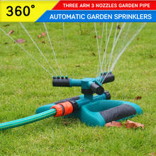 Automatic Garden Sprinklers Watering Grass Lawn 360 Degree Circle Rotating Water Sprinkler Garden Pipe Hose 3 Arm Three Nozzles 2024 - buy cheap