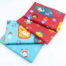 Cute Santa Claus Gift Twill Cotton Fabric,DIY Sewing Patchwork Quilting Fat Quarters Tecido Cloth For Baby Dress Sheets Textiles 2024 - buy cheap