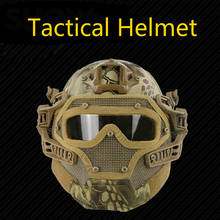 Casco táctico militar caza tiro Airsoft combate máscara completa Paintball ejército combate entrenamiento Cs Wargame PJ cascos 2024 - compra barato