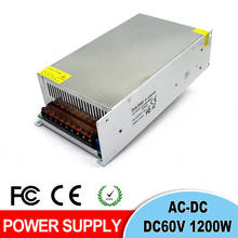 Single Output Power supply DC 60v 20A 1200w Ac-Dc Power Source Driver 220V 110 AC DC60V SMPS For Stepper CNC Router 3d printer 2024 - compre barato