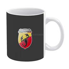 Abarth caneca branca cerâmica caneca criativa abarth 5 punto 124 fiat fca abarth 5 695 595 curso voiture 2024 - compre barato