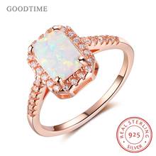 Noble Women Ring 925 Sterling Silver Opal Ring Zirconia Anniversary Jewelry Rhinestone Rose Gold Color Ring For Bride Wedding 2024 - buy cheap