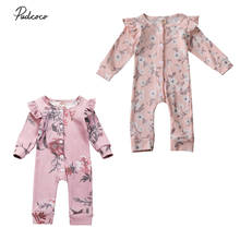 2019 Brand 0-24M Newborn Baby Girl Floral Clothes Set Sweet Girl Winter Knit Floral Striped Romper Jumpsuit Outfits Cotton 2024 - buy cheap