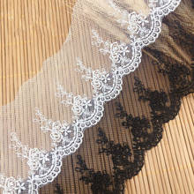 2Yard 6.2cm wide good quality mesh embroidered lace fabric trim ribbons for garment DIY, white and black lace for sewing B67 2024 - buy cheap