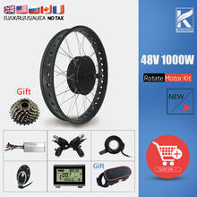 Snow EBike Conversion Kit 48V 1000W Fat Tire Bike Kit 20''26'' 4.0 wide Rear Rotate Hub Motor Wheel Electric Bike Conversion kit 2024 - buy cheap