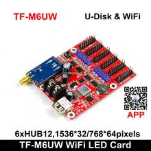 Hot Sale TF-M6UW WIFI & USB Driver LED Display Control Card 2xHUB08 6xHUB12 Max768*64Pixels P10 Single Color  Module 2024 - buy cheap