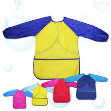 Детский водонепроницаемый фартук с длинным рукавом для рисования, школьный фартук для обучения, интересные игрушки, подарок на день рождения 2024 - купить недорого