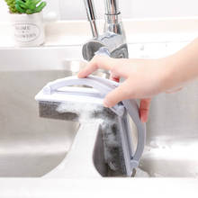 Esponja dobrável escova de limpeza escova de lavagem ferramenta dupla face escova de limpeza de vidro ferramentas de limpeza doméstica cozinha limpa 2024 - compre barato