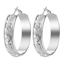 Classic Korean Style Silver Color Earrings Fashion Women Hoop  Earrings Jewelry Accessories for Girl Friend valentine Gift 2024 - buy cheap
