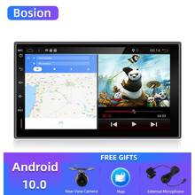 Автомобильный мультимедийный плеер 2din, Android 10,0, четырехъядерный, 7 дюймов, универсальный автомобильный радиоприемник с Bluetooth, FM, MP3, MP4, автомобильный стерео плеер 2024 - купить недорого