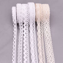 10Yards White/Beige Embroidered Lace Net Ribbon Fabric Trim Ribbon DIY Wedding Decoration Sewing Accessories Handmade Material 2024 - buy cheap