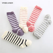 YWHUANSEN 0 to 3 Yrs Baby Little Girl Socks Winter Combed Cotton Striped Children's Long Socks Thicken Terry Knee High Warm Sock 2024 - buy cheap