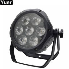 Luz de led à prova d'água, 7x18w, ip65, par de luz, rgbwa uv, 6 em 1, dmx512, controle musci, dj, disco, equipamento de palco, ambiente externo, feixe de luz 2024 - compre barato