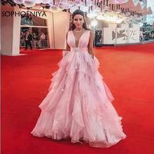 Вечернее платье-трапеция Ever Pretty, розовое платье с V-образным вырезом, 2021 2024 - купить недорого