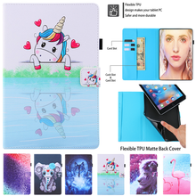 Unicorn Wolf Funda For Samsung Galaxy Tab A7 Case 2020 10.4 SM-T500 SM-T505 Card Fold Tablet Caqa For Samsung Tab A7 Cover T500 2024 - buy cheap