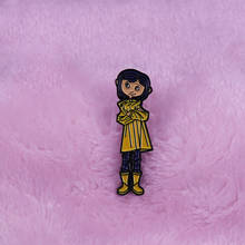 Broche do filme do thriller do pino do esmalte de coraline